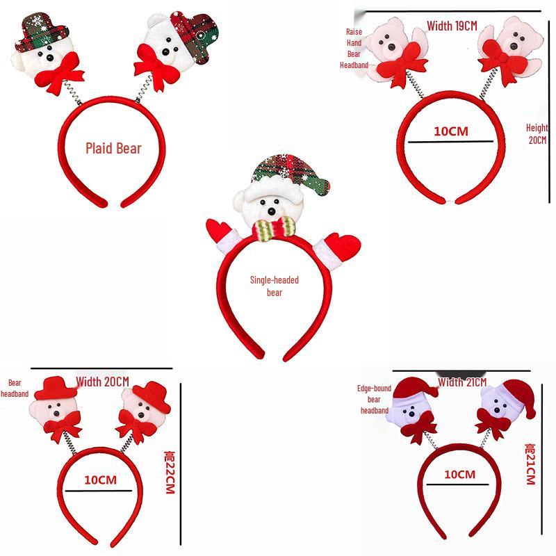 Christmas Hair Clip & Headband Set: Snowman Ornament, Bow, Hat - Perfect Holiday Accessories for Kids