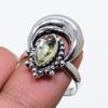 Peridot Gemstone Handmade 925 Sterling Silver Jewelry Ring 7 SU-10010