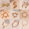 Seaside Vacation Wind Starfish Ocean Series Silver Needle Earrings Summer Personality Temperament Necklace Bracelet Earrings