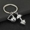 Versatile Mini Dumbbell Keyring For Keys Bags Decors Zinc Alloy Fitness Accessory Gift For Gym Goers