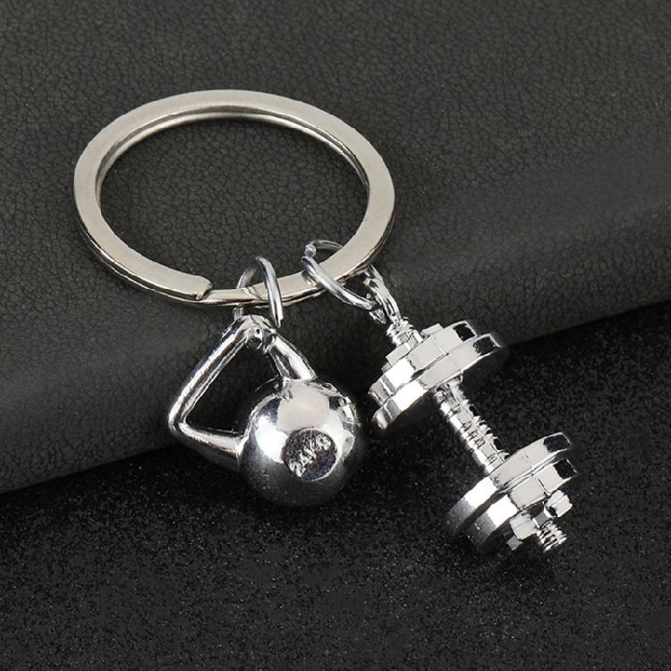 Versatile Mini Dumbbell Keyring For Keys Bags Decors Zinc Alloy Fitness Accessory Gift For Gym Goers