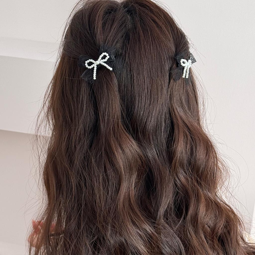 Mini Haaraccessoires Schleifennadeln und -spangen für Frauen Mädchen Schmetterling Designer Vintage Perle Krabben neu kpop Kawaii Süß Mode