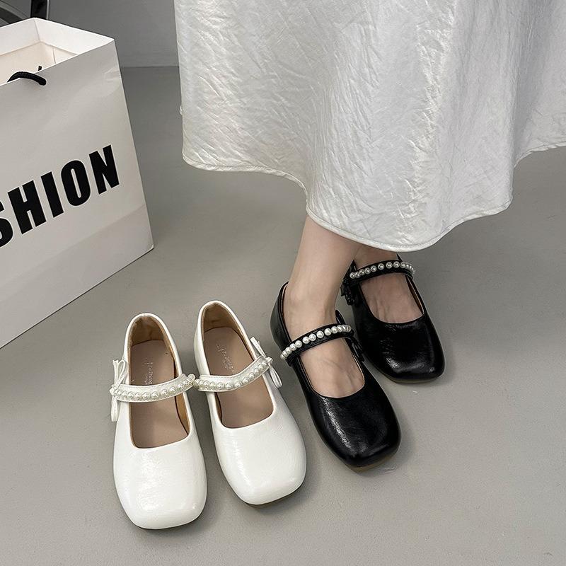 Schöne flache Einzel-Schuhe Damen neue Sommerrock Mary Jane Schuhe Ballettmütze Schuhe kleine Lederschuhe