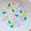 200Pcs Cute Mini Cartoon Colored Leaves Resin Figurine Crafts Cabochon Ornament Jewelry Manicure Hairpin Making Accessories