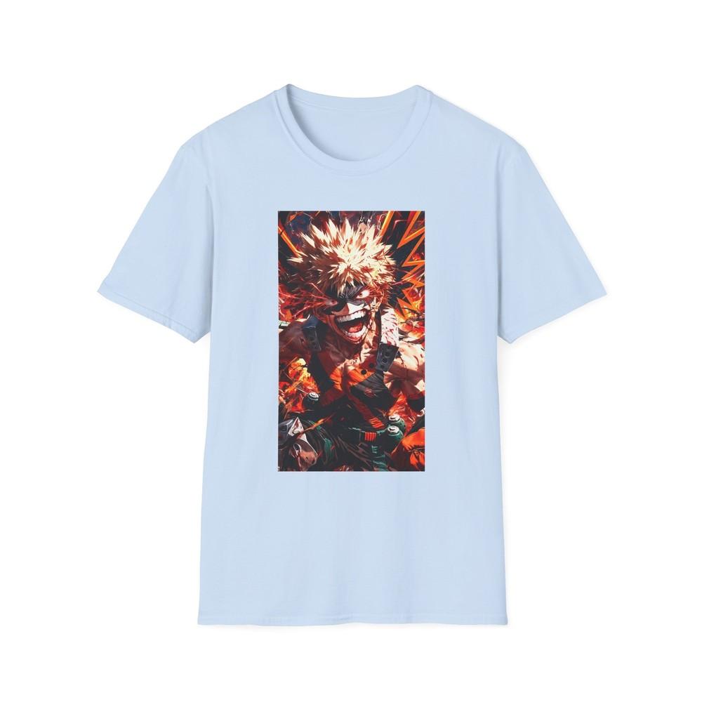 Anime Soft TShirt Katsuki Bakugo Realistic 1 Unisex Jl Anime Front Printed S