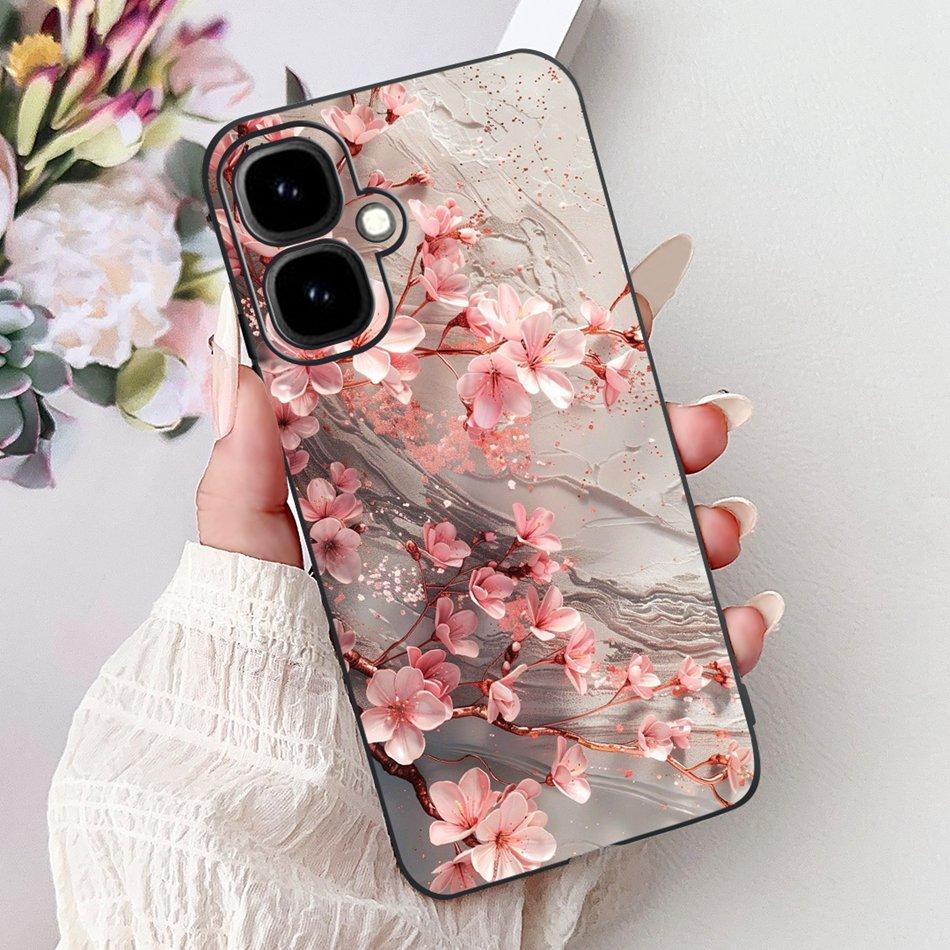For Infinix Smart 10 2025 Elegant Floral Butterfly Phone Case For Infinix Smart10 Soft Silicone TPU Cases