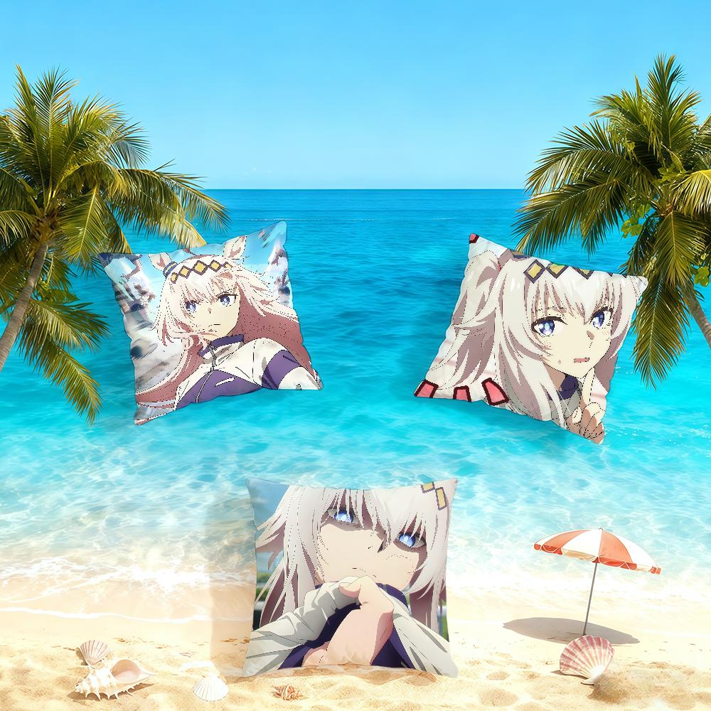 Anime U-Uma M-Musume Cinderella Gray Oguri Cap cushion cover Office Convenient Nordic Simplicity Hit With Zipper Cushion Cover