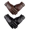 Leather Warm Gloves Full Finger Gloves Touchscreen Driving Fleece Lined Glove