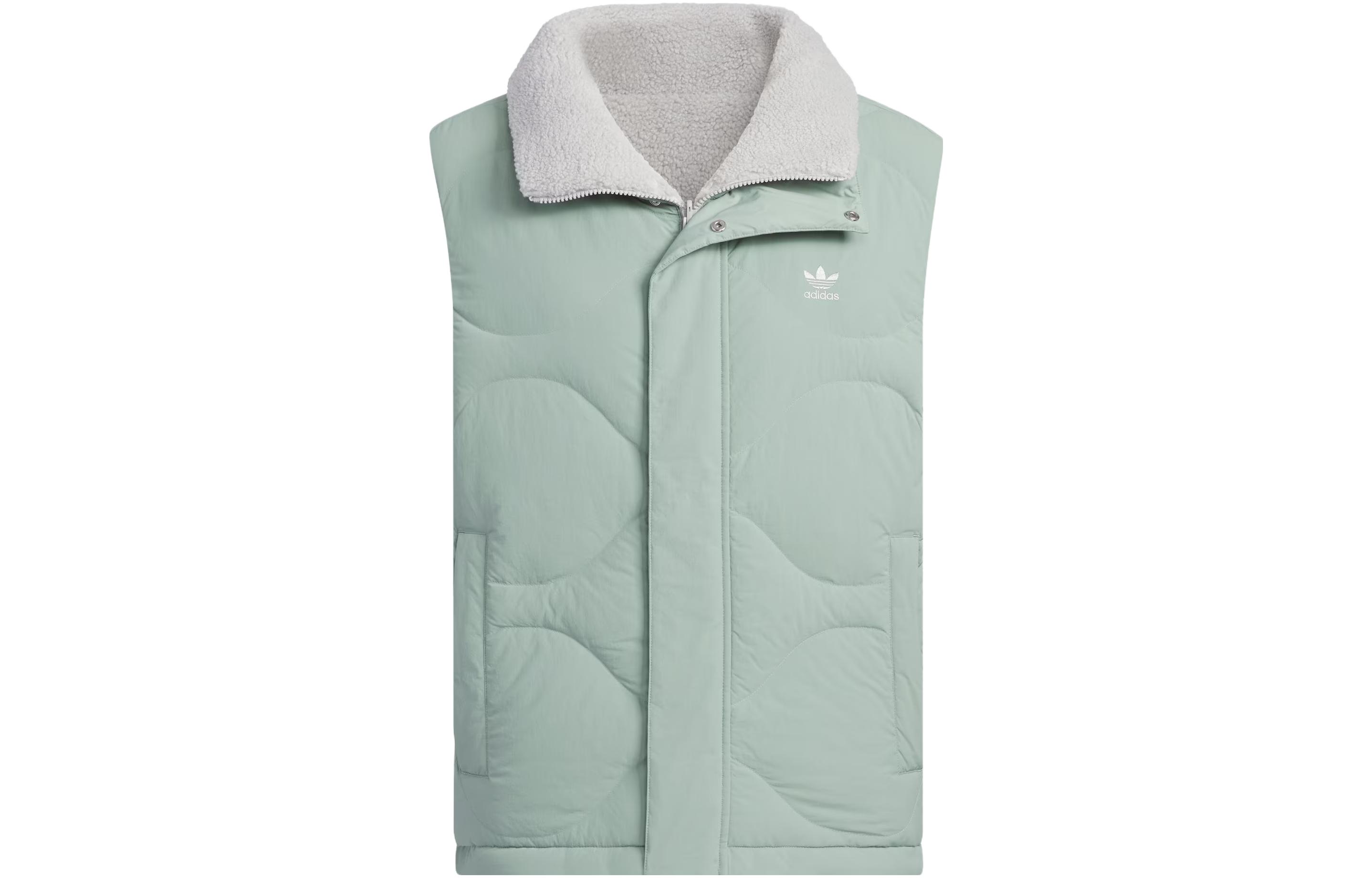 Adidas Originals Vests Men s Dusty Green Stand Collar Moderate Other IM8439 XL