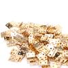 100 Stück Mini Scharnier Metall Retro Klein Metallzubehör mit Schraube für DIY Schmuckschatulle Gelb