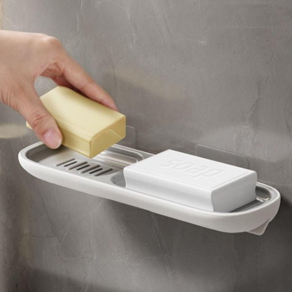 

Простой стиль сливной мыльница настенный мыльница портативная полка для ванной комнаты туалет