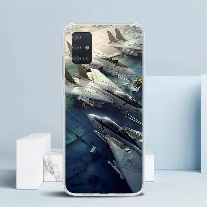 Aircraft Airplane Cool Soft Cover for Samsung Galaxy A12 A22 A32 A52 A72 A02S Phone Case Note 20 Ultra 10 S10 Plus A51 A71 A50S