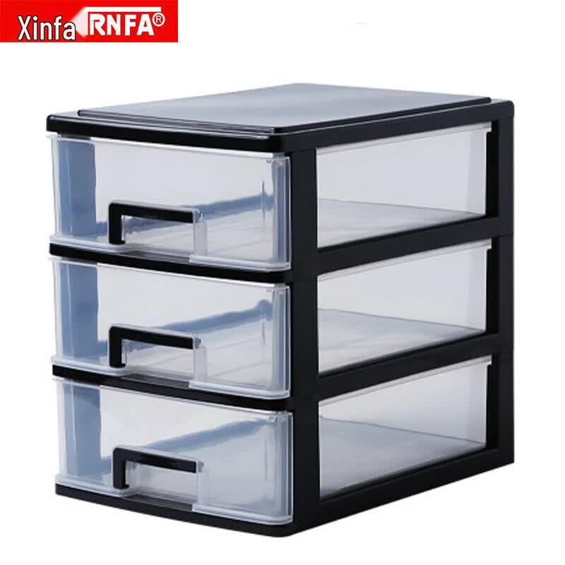 Xinfan Transparent 3-Tier Desktop Drawer Organizer