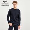 SEPTWOLVES Men's 100% Wool Crew Neck Pullover Sweater