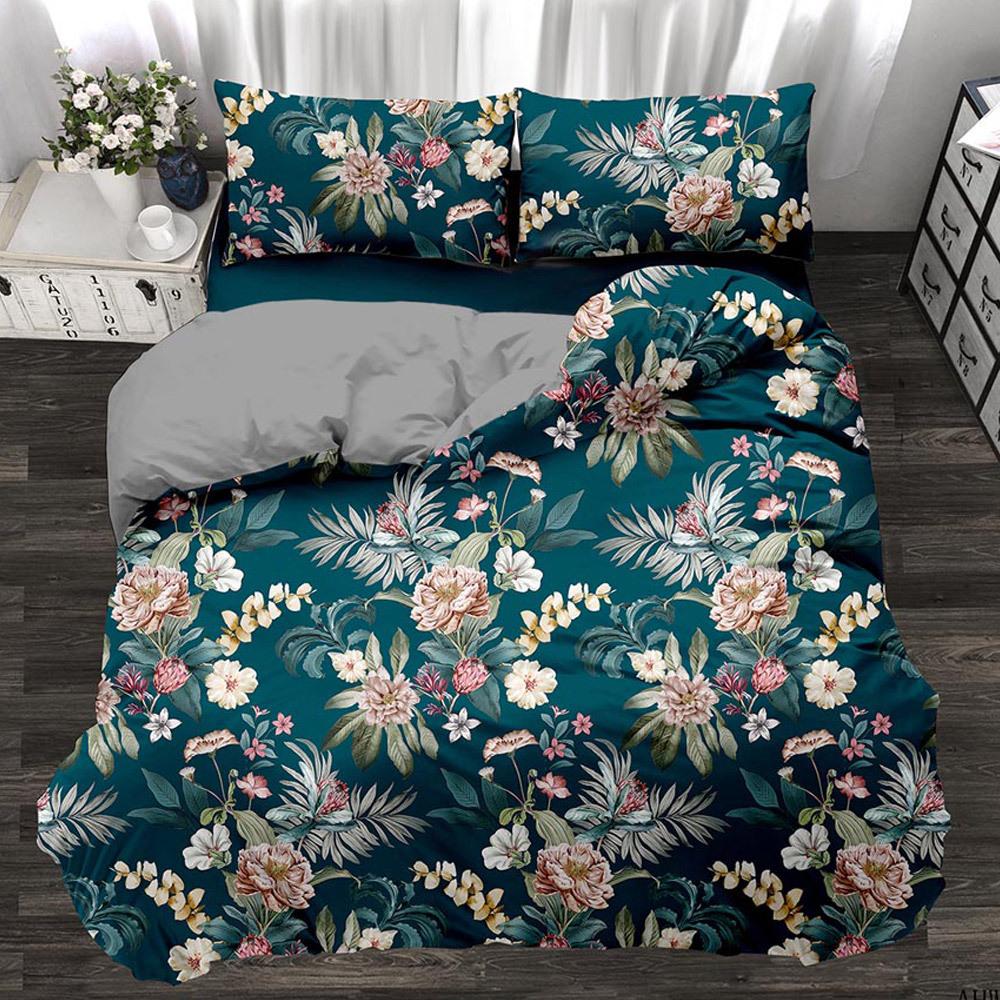 

Idyllic Flower Three-Piece Bedding eBay Digital Printing Quilt Set 135*200 (two-piece set) 90g