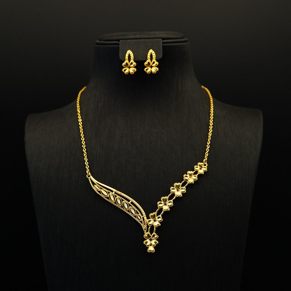 Akcesoria Styl Kolczyki Naszyjnik Zestaw Damski Mosiądz Pozłacany Zestaw Naszyjnik Kolczyki Biżuteria Modowa