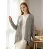 Womens Loose Knit Cardigan With Beaded Embellishment Hollow Twist Design Fall Casual Sweater
