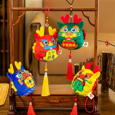 Chinese New Year Stuffed Plush Dragon Mascot Pendants Hanging Year of The Dragon Ornament