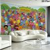 Moshi Monsters Wall Tapestry Aesthetic Wall Hanging Printed Fabric Blanket Decorative Tapestries for Bedroom Living Room Home Decor