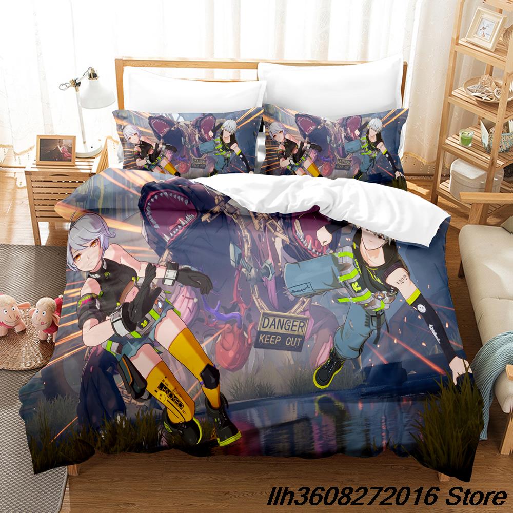 Comforter Tower Of Fantasy Bedding Set Single Twin Full Queen King Size Bed Set Adult Kid Bedroom Three-Piece Suits Anime Bed Sheet S