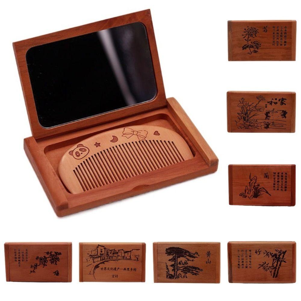 Peachwood Portable Folding Mirror 2 In 1 Foldable Pocket Mirror Durable Makeup Mirror Makeup Tool