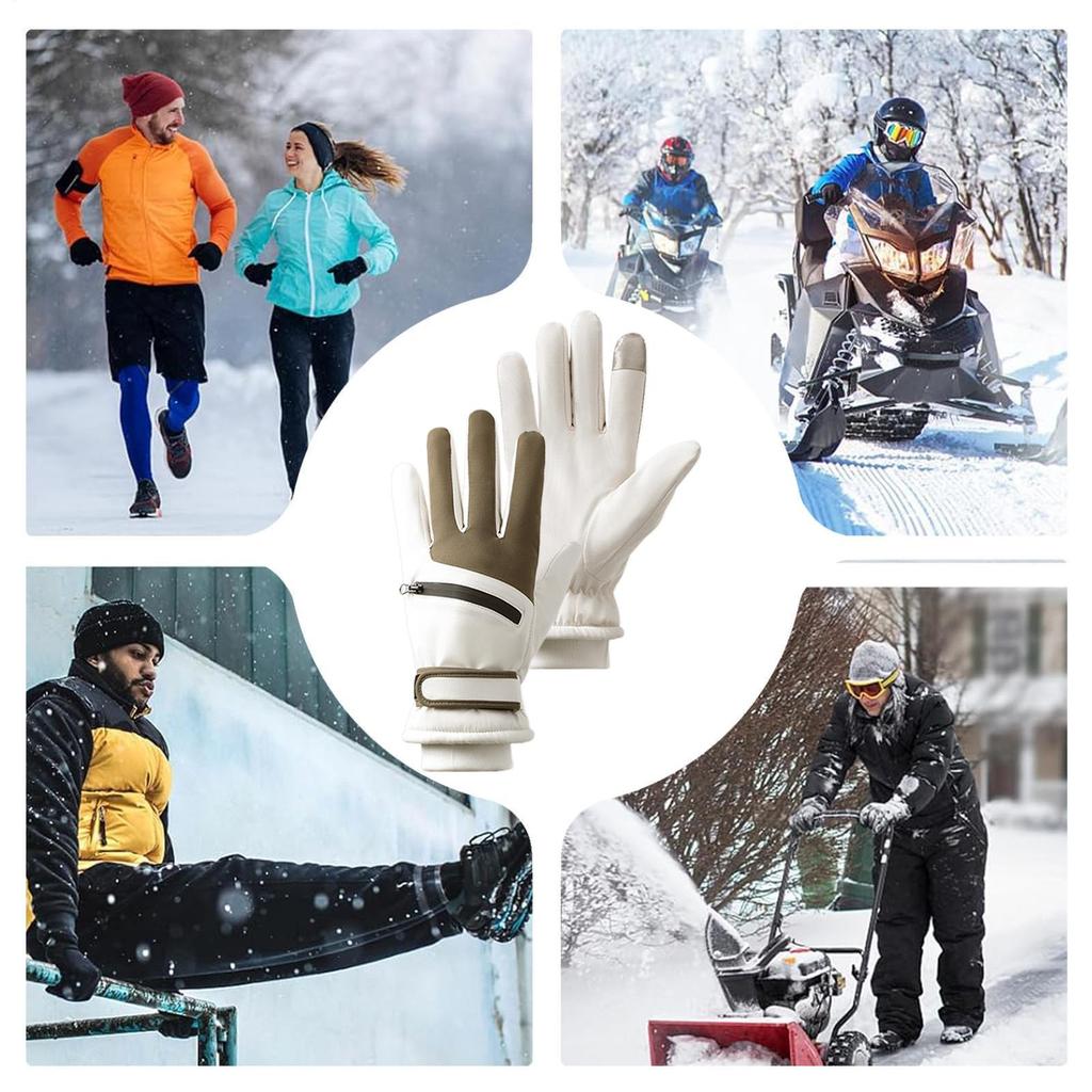 Ski Gloves Women Non-Slip Windproof Touchscreen Mittens Winter Gloves Warm For Biking Sporting Driving Skiing Women Men Outdoor