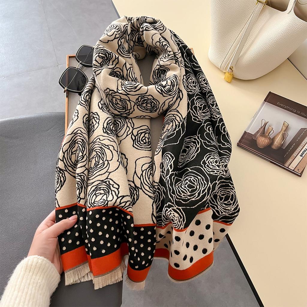 Luxury Thick Blanket Shawl Winter Warm Print Cashmere Scarf Women  New Wraps Bufanda Pashmina Female Travel Poncho Stoles