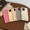 Applicable To IPhone16 Apple Phone Case 17promax Simple Solid Color Polka Dot 1314 Korean 12 Silicone