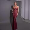 Summer 2026 New Hip Skirt, Fashionable Style Temperament, Slim Neck Lace Long Dress for Women