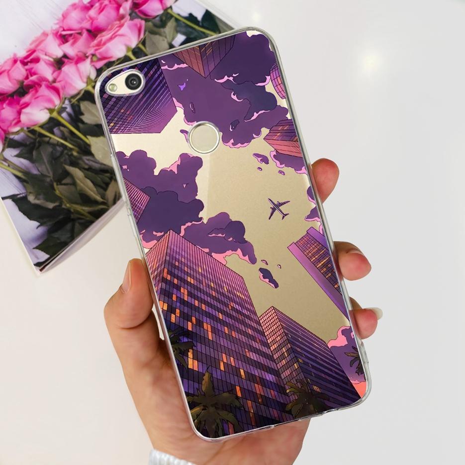 For Huawei P8 Lite 2017 Case Honor 8 Lite Luxury Painted Cover Clear Silicone Soft TPU Phone Case For Huawei GR3 2017 Back Cover