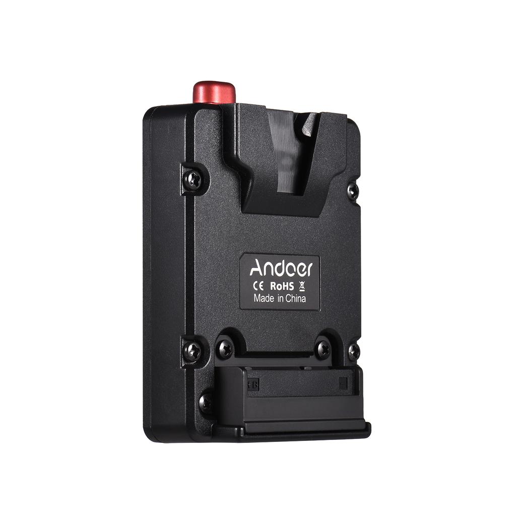 Andoer Mini Nano V-lock Upevňovací deska napájecího zdroje baterie Bateriová přezka se závěsem ve stylu U pro