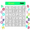 62pcs 4 Inch Letter and Number Stencils Reusable Washable Alphabet Stencils Environment-friendly PET Art Craft Templates for Painting On Wood Fabric W