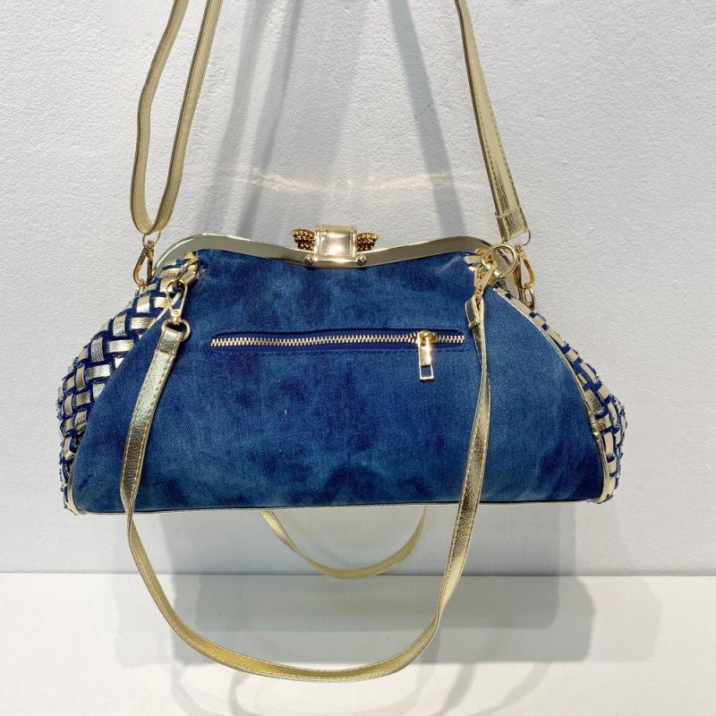 Bag Women'S Diamond Denim Bag Woven Clip Bag Women'S Tide Crossbody Shoulder Bag Handbag