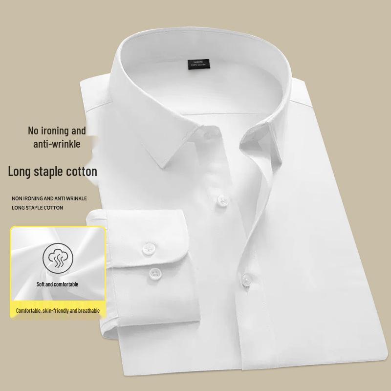 Children's Long-Sleeve White Shirt for Boys and Girls - School Uniform & Performance Wear for Spring and Autumn