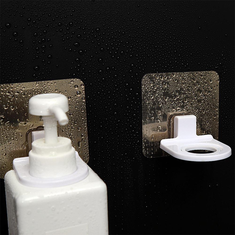 2PCS Bathroom Self adhesive Rack Bath Bottle Shampoo Hand Sanitizer Wall suction Traceless Hook