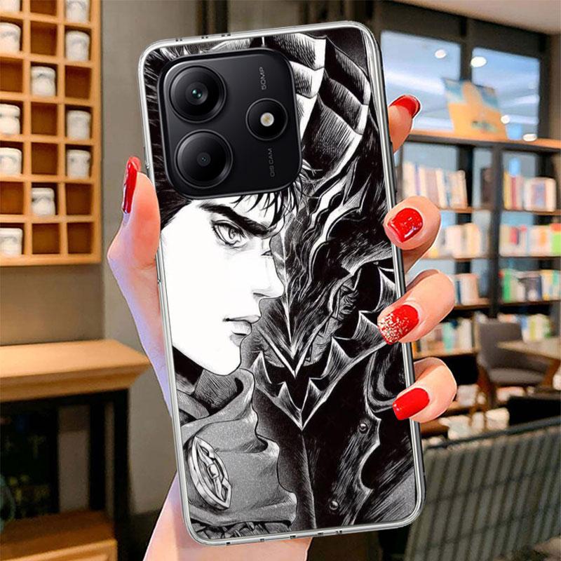 Black White G-Guts B-Berserks Phone Case For Xiaomi Redmi Note 15 14 13 12 11 10 Pro Plus 14S 12S 11S 11T 11E 10S Soft Fundas Sh