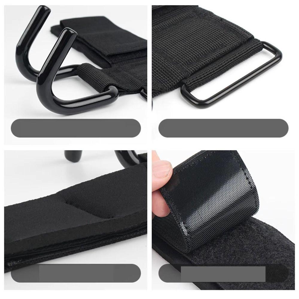 1 par de ganchos para levantamento de peso, ganchos de aço antiderrapantes, alças para levantamento de peso