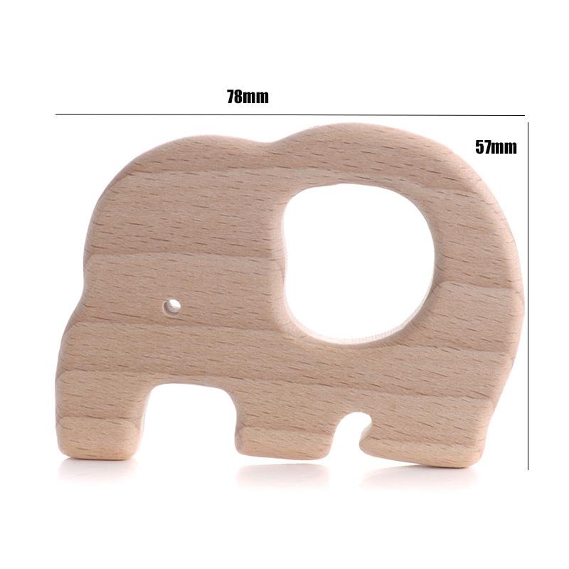 1Pcs Wooden Rodent Teethers Baby Cartoon Animals Rainbow Ice Cream Beech Teether Pendant For Baby Pacifier Chain Nurse Gifts Toy