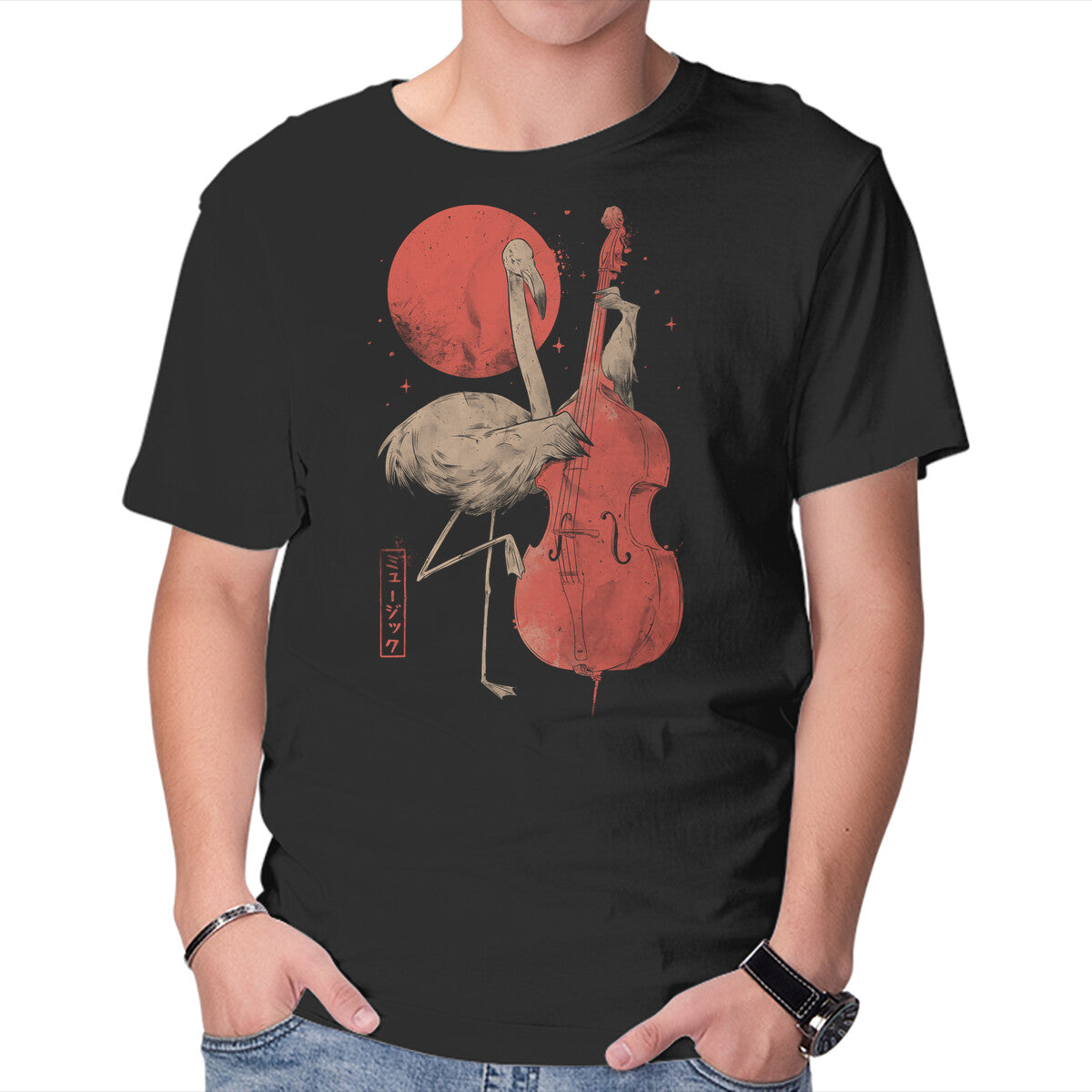 Unisex Crew Neck T-Shirt Flamingo Song Graphic Short Sleeve Casual Tee XXXL