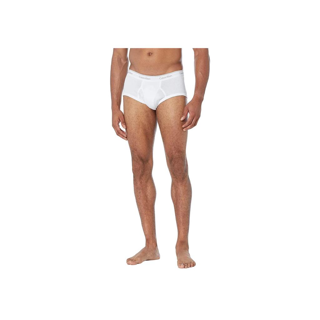 Calvin Klein Solid Logo Waistband Triangle Underwear 3-Pack Men Underwear White NB3999-100