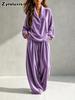 Women's Autumn New Style Casual Fashion Velvet Long Sleeve Pants Set