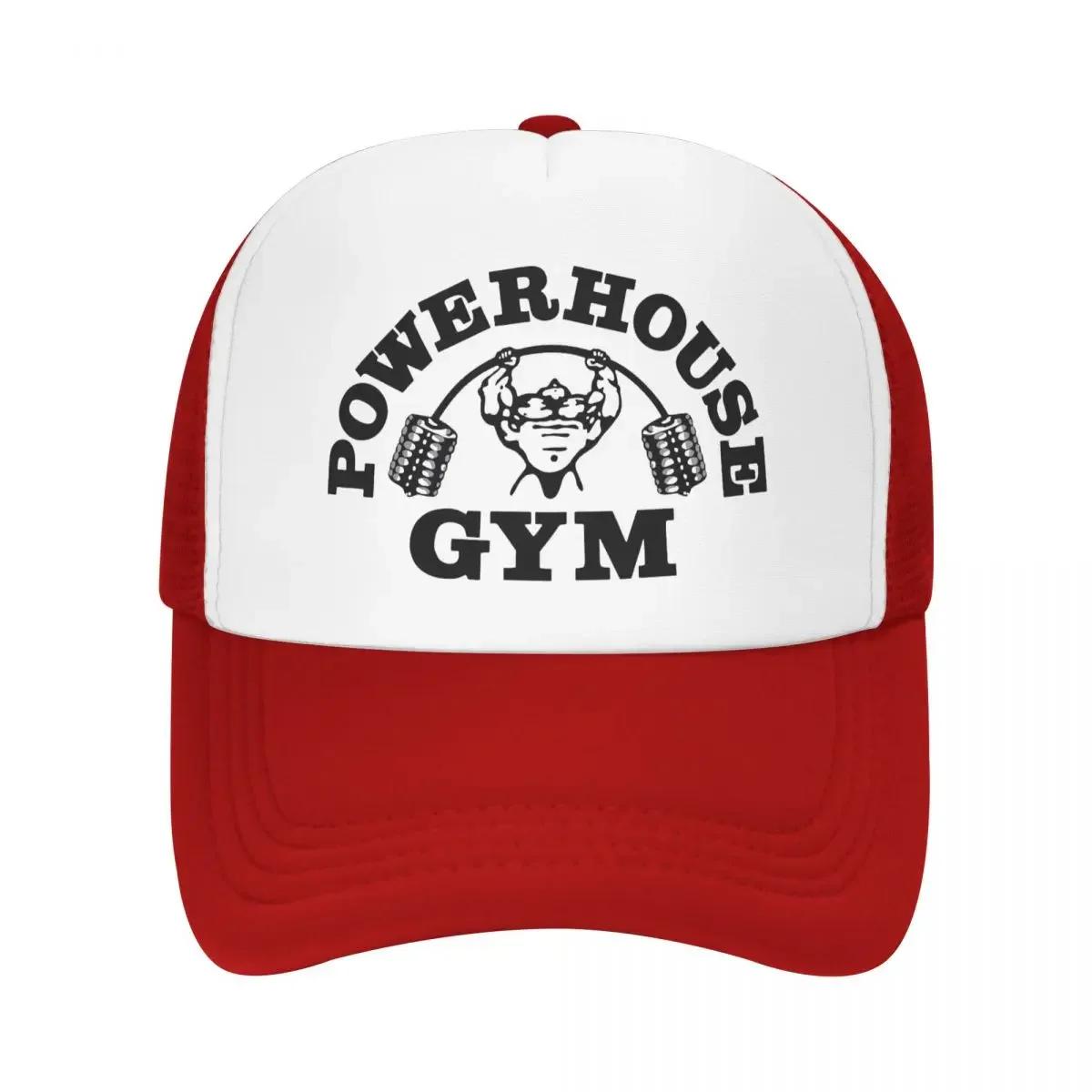 Custom Powerhouse Gym Baseball Cap Women Personalized Breathable Fitness Building Muscle Trucker Hat Sports Snapback Dad Hats One Size