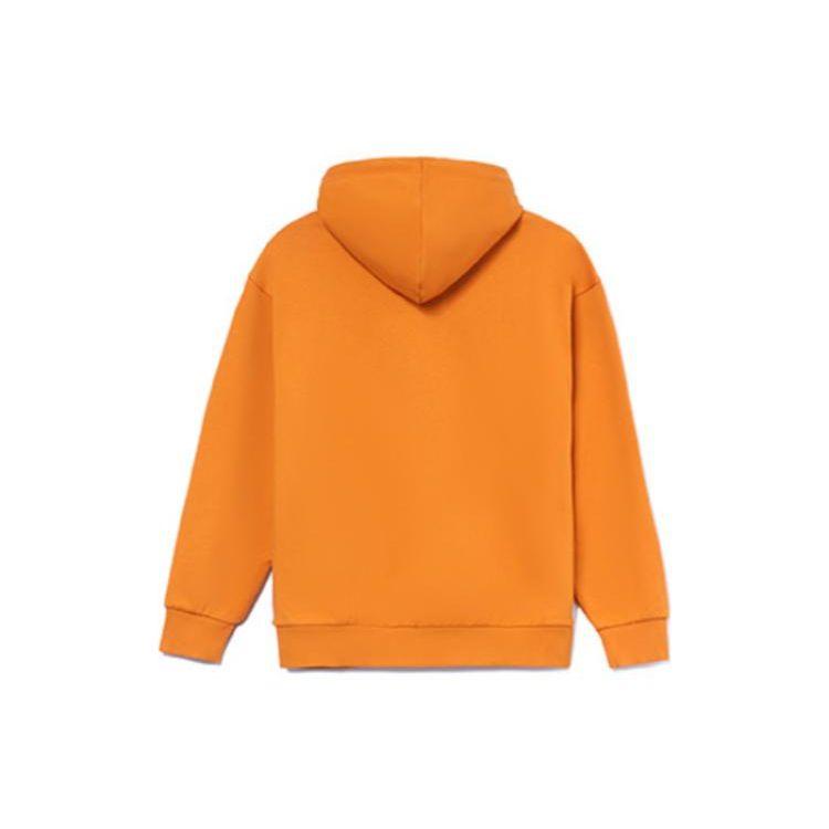Li Ning Sports Basketball Series Letter Hooded Pullover Sweatshirt Unisex sweatshirt Ochre-Orange AWDR411-6