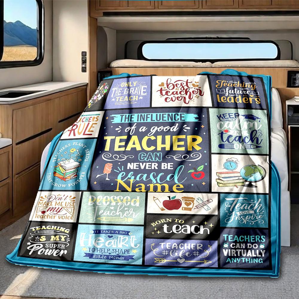 Teacher Appreciation Rv Blanket Cozy Soft Lightweight Allseason Multipurpose Blanket For Travel Camping Picnics Sofas Rvs Beds Living Rooms Suitable