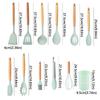 12pcs Heat Resistant Non-Stick Cookware Set Silicone Baking Shovel Soup Spoon  Kitchen Use