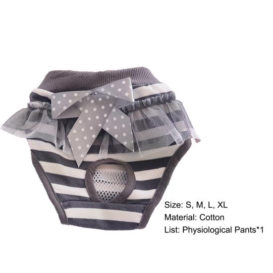 Pet Short Pants Lace Design Breathable Washable Dog Briefs Pet Physiological Pants for Female Dogs