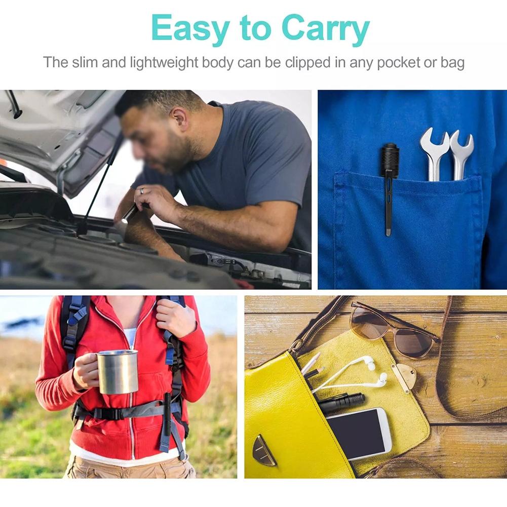 8000LM Mini-LED-Taschenlampe, tragbare Taschenlampe, Inspektionsleuchte mit Clip