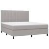 VidaXL Sommier à Lattes de Lit avec Matelas et LED, Lit Rembourré, Lit Double, Lit Adulte de Chambre à Coucher Intérieur, 3135053