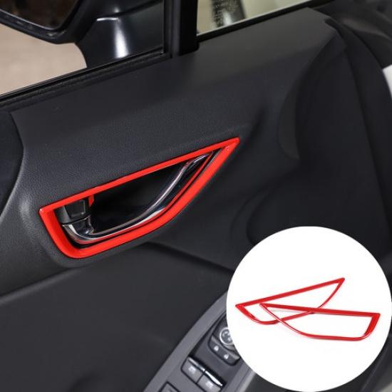 ABS Red Car Inner Door Handle Frame Trim Kit For Toyot-a 86/Subaru BRZ -