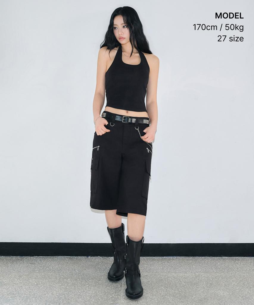 MUSINSA STANDARD WOMAN [Unbound Girl] Women'S Skater Shorts [Black]